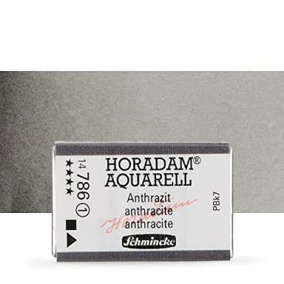 Abbildung von Schmincke HORADAM® AQUARELL feinste Künstler Aquarellfarben, 786 Anthrazit, 14 043, 1/1 Näpfchen