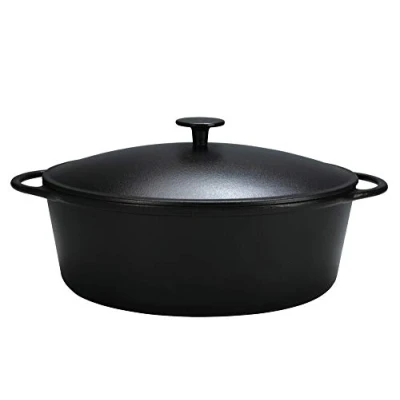 Abbildung von Krüger Bräter &quot;Eisenguss Gansbräter mit Deckel RUSTICA, 34 x 27 12,5 cm&quot;, Gusseisen, (1 tlg.), für Induktions Kochfelder geeignet