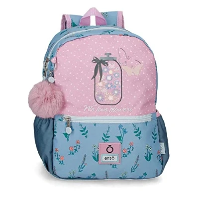Abbildung von Enso We Love Flowers Kosmetikrucksack, Rosa, 25 x 32 12 cm, Polyester, Wanderrucksack