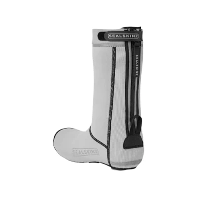 Abbildung von SEALSKINZ Caston Rad Überschuhe, Unisex, Allwetter, mit offener Sohle, grau, Größe L