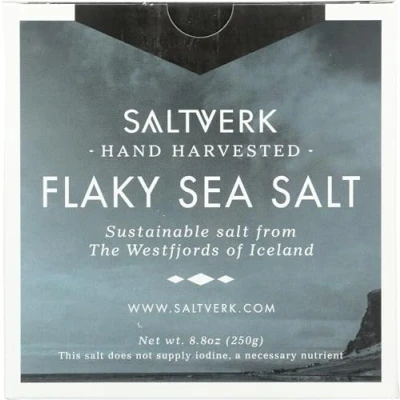 Abbildung von Saltverk Sea Salt Meersalzflocken Speisesalz Meersalz grob 250 g mineralhaltiges, isländisches