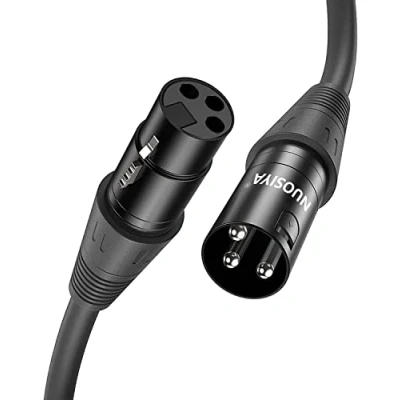 Abbildung von NUOSIYA XLR Kabel 2m 2Pack Symmetrisches Mikrofonkabel, Stecker auf Buchse, Verlängerungskabel für Studio Recorder, Mikrofon, Mixer, Lautsprechersystem, Phantomspeisung