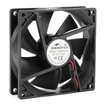 Abbildung von sourcing map Lüfter 92mm x 25mm 12V DC mit Langes Leben Gleitlager Ventilator Gehäuselüfter