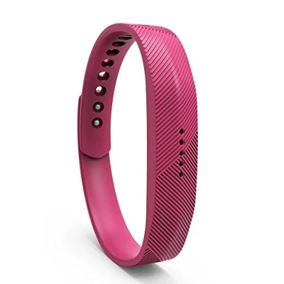 Abbildung von Ersatzarmband für Fitbit Flex 2, weiches Silikon, Metallverschluss oder Schnalle, Armband Fitness Aktivitätstracker mit Tasche, in Größe S L, Verkäufer aus Großbritannien, LL, FUCHSIA M/L