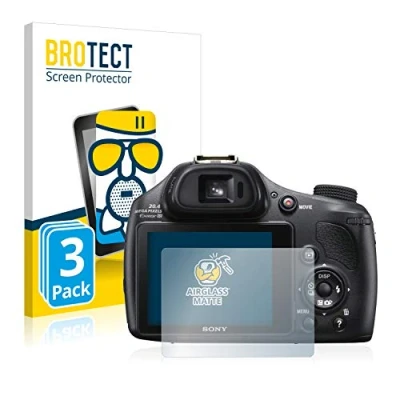 Abbildung von BROTECT Entspiegelungs Schutzglas für Sony Cyber Shot DSC HX400V (3 Stück) Schutz Folie Panzerfolie Glas Matt [Extrem Kratzfest 9H, Anti Reflex]
