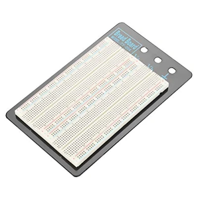Abbildung von 21,5 cm x 13 5 Breadboard Kit,1660 Punkte Löcher Plug In Testbett Freier Lötkreistest