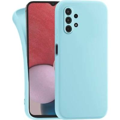 Abbildung von MyGadget Hülle für Samsung Galaxy A32 5G robuste Silikon Schutzhülle TPU Case Slim Silikonhülle Back Cover Kratzfest Handyhülle Hellblau