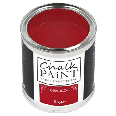 Abbildung von Chalk Paint Everything® Rosso Kreidefarbe Wasserbasis für Alle Oberflächen einfach zu verarbeiten ohne schlechten Geruch Extra Matt (250 ml)