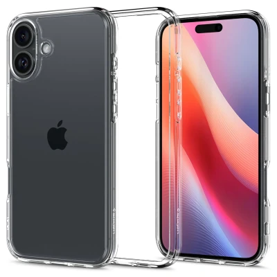 Abbildung von Apple iPhone 16 Plus Hülle Kunststoff Spigen Hard Case/Backcover Handyhülle Transparent Shockproof/Stoßfest