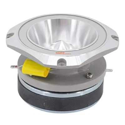 Abbildung von SP Audio 1 SUPER Tweeter SPTW 48 SPTW48 10,00 cm 100 mm 4&quot; Durchmesser 200 watt rms 400 max impedanz 4 ohm empfindlichkeit 112 dB Auto Silber, stück