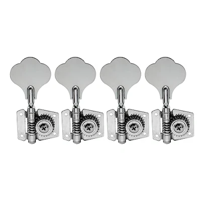 Abbildung von Musiclily 4 in Line Offen Gear Bass Mechaniken für Saiter E Bass, Chrom
