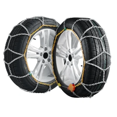 Abbildung von VEVOR Schneeketten Mangan legierter Stahl Notfall Traktions Schneeketten, für Autos Pickups SUVs und Lkws 605/695 mm, 225/60 16; 215/60 225/65 15; 225/55 235/55 16