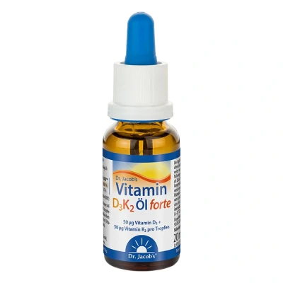 Abbildung von Dr. Jacob&#039;s Vitamin D3K2 Öl forte 2000 IE D3+K2 hochdosiert