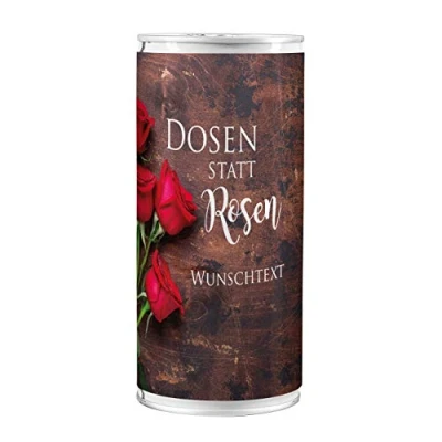Abbildung von Lustapotheke® Dosenbier mit personalisierten Etikett Dosen statt Rosen perfektes Valentinstaggeschenk für Männer