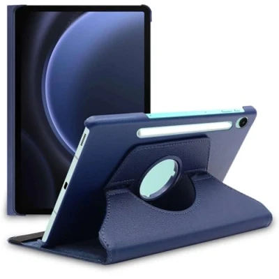 Abbildung von ebestStar Hülle für Samsung Galaxy Tab S9 FE X510N, 5G X516B, Drehbar Schutzhülle, PU Lederhülle, Rotierende Ständer Etui, Rotating Case Cover, Dunkelblau