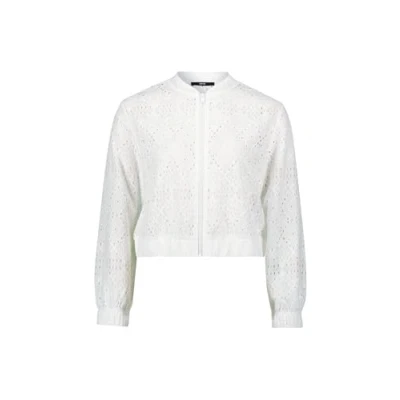 Abbildung von zero MIT Lochstickerei Bomberjacke, Damen, Größe: 42, Brilliant white