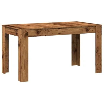 Abbildung von vidaXL Esstisch, Küchentisch Pflegeleicht, Tisch für Esszimmer Küche, Esszimmertisch Speisetisch, Altholz Optik 140x74,5x76cm Holzwerkstoff