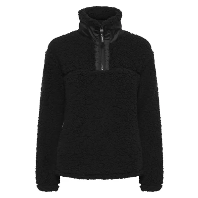Abbildung von Oxmo Elina Fleecepullover, Damen, Größe: Large, Black