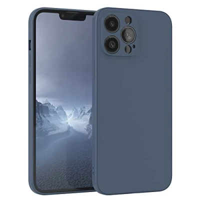 Abbildung von EAZY Case Silikonhülle für iPhone 13 Pro Max Hülle Silikon Blau weich stoßfeste Handyhülle Schutzhülle mit Kameraschutz Dünn Premium Schutz Cover TPU Phone Bumper Petrol