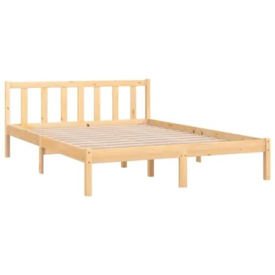 Abbildung von vidaXL Kiefer Massivholzbett Bettgestell Bett Holzbett Doppelbett Futonbett Bettrahmen Schlafzimmerbett Schlafzimmermöbel 140x190cm