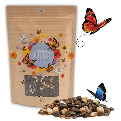 Abbildung von 500g Schmetterlingswiese Samen für eine bunte Blumenwiese Farbenfrohe &amp; nektarreiche Wildblumensamen Mischung Schmetterlinge