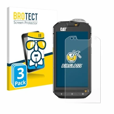 Abbildung von BROTECT Schutzglas für Caterpillar Cat S60 (3 Stück) Schutzfolie Panzer Folie Glas [Extrem Kratzfest 9H, Anti Fingerprint, Ultra Transparent]
