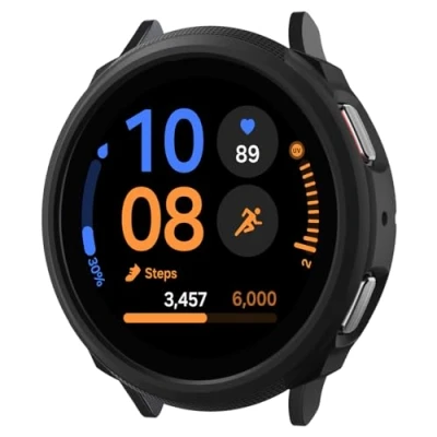 Abbildung von Spigen Liquid Air Hülle Kompatibel mit Galaxy Watch FE (2024) 5 (2022) 4 (2021) 40mm Schwarz