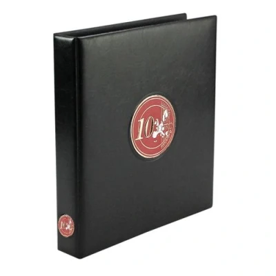 Abbildung von Safe, Premium, Album (4 Ringe) für 10 Euro Münzen inkl. 7 Blätter und rote Deckblätter Schwarz Abm: 235x265x45 mm. pro Stk.