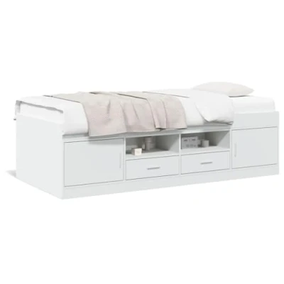 Abbildung von vidaXL Bett Tagesbett mit Schubladen Weiß 100x200 cm Holzwerkstoff
