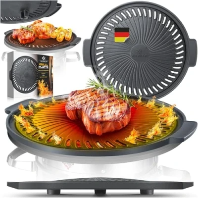 Abbildung von KESSER Feuerstelle, Raketenofen Inkl. Grillpfanne aus Gusseisen mit Tragetasche