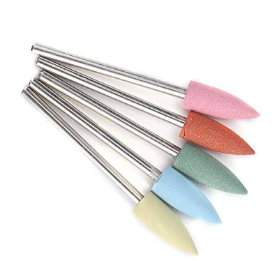 Abbildung von Nagelfräser Aufsätze,Nail Drill Bit,Olisher Sil Grün Für Nägel,Russische Maniküre Bohrer,Nagelbohrer,Sil Nagel Bit 5Er Set Gummi Nagelbohrer Pediküre Nagierfräser