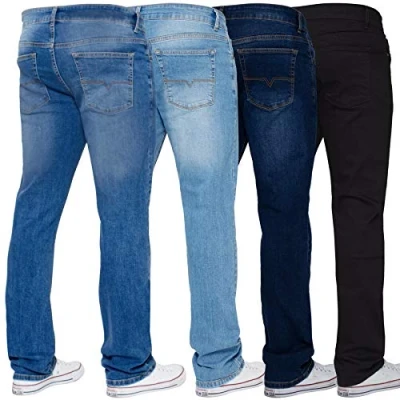 Abbildung von Kruze Herren Straight Leg Stretch Jeans