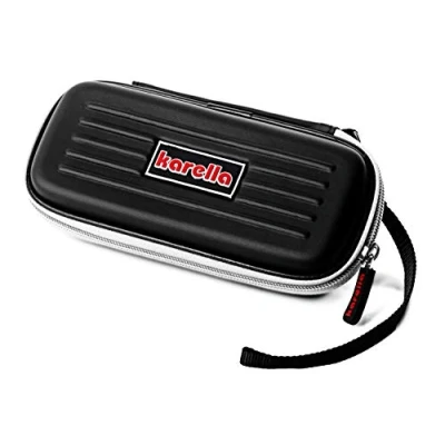 Abbildung von Karella Dartpfeil Darttasche Dartcase schwarz, Dart Case Etui Tasche für Dartpfeile Flights