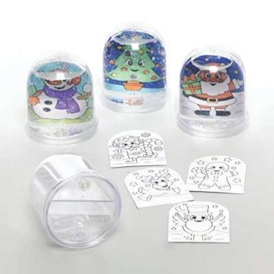 Abbildung von Baker Ross FC153 Schneekugel Set für Weihnachten, 4 Stück, kreative Aktivitäten Kinder zum Selbermachen, Personalisieren und Dekorieren