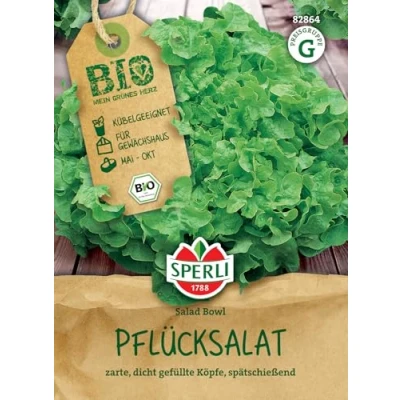 Abbildung von Sperli BIO Pflücksalatsamen, grün 82864 Salatsamen für eine kübelgeeignete Salatpflanze mit einem Inhalt 2 bis 3 lfd. Meter Saatgut, Pflanzen