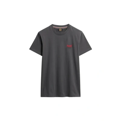 Abbildung von Superdry Vintage LOGO EMB Tshirt basic, Herren, Größe: XXL, Graphite black fluro red