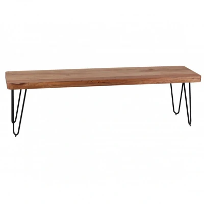 Abbildung von Massivholz Akazie Sitzbank 160 x 40 45 cm
