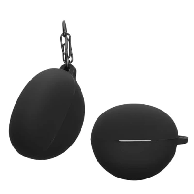 Abbildung von kwmobile Hülle kompatibel mit Huawei FreeClip Kopfhörer Case TPU Silikon Cover Schutzhülle in Schwarz