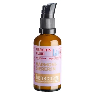 Abbildung von benecosBIO Gesichtsfluid BIO Wildrose HARMONISIERER:IN vegan derm. getestet