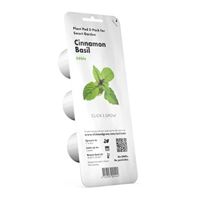 Abbildung von Click &amp; Grow ZIMT BASILIKUM PFLANZENKAPSELN, Essbare Pflanze, Basilikum, Nachfüllen, Schnellwachsend (3 5 Wochen), 7 14 Tag(e), 3 Monat( e)