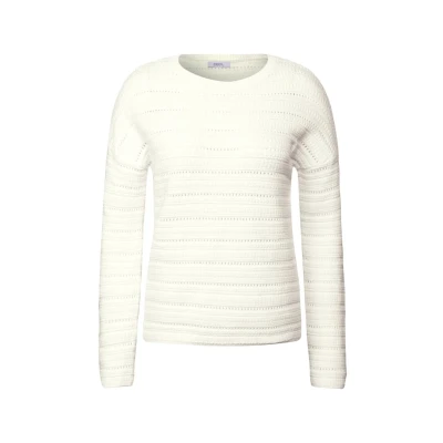 Abbildung von CECIL Damen B303209 Strickpullover, Vanilla White, Medium