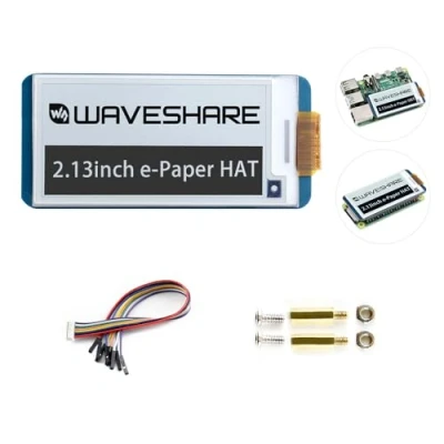 Abbildung von Waveshare 2.13 Inch E Paper Display HAT V4 250x122 Resolution Ink Screen Electronic Module with Embedded Controller Partial Refresh for Raspberry Pi/Jetson Nano/Arduino,Support SPI Interface