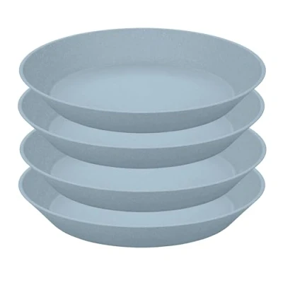 Abbildung von KOZIOL Suppenteller Connect Plate tief 4er Set Nature Flower Blue 24cm, (4 St)