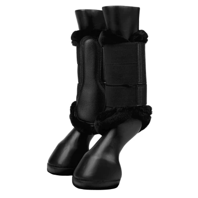 Abbildung von LeMieux Brushing Boots Fleece Edge Mesh Schwarz XWarmblut