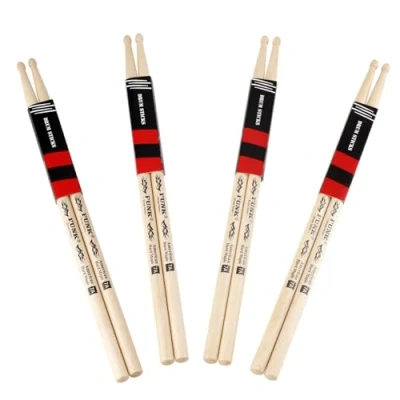 Abbildung von Drum Sticks Rebound America Hartes Ahornholz, gerade und langlebig, ideal für Schlagzeuger aller Niveaus, verwendet Schlagzeug, Percussion Praxis (7A 4 Paare)
