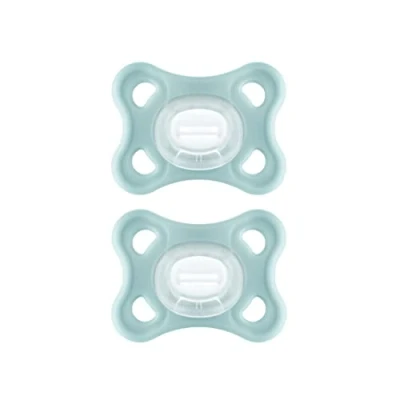 Abbildung von MAM Comfort Schnuller im 2er Set, 100% Silikon, mit Schnullerbox, 2 6 Monate, Neutral
