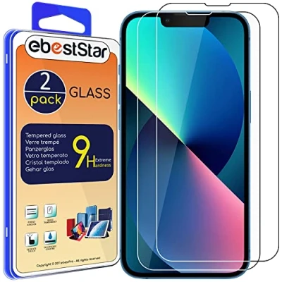 Abbildung von ebestStar {2 Stück) Panzer Schutz Glas für iPhone 14, 13, 3D Displayschutz, 9H gehärte Glas, Abgerundete, Blasenfrei