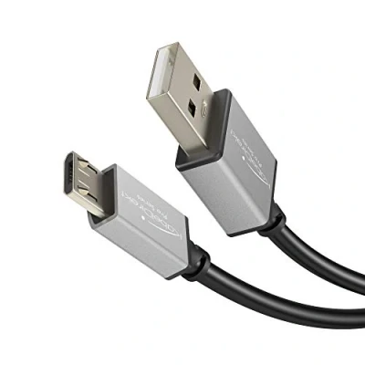 Abbildung von KabelDirekt Micro USB 2.0 Kabel 2m (High Speed Datenkabel und Ladekabel, geeignet für Smartphones Tablets mit Anschluss, schwarz/space grey) PRO Series