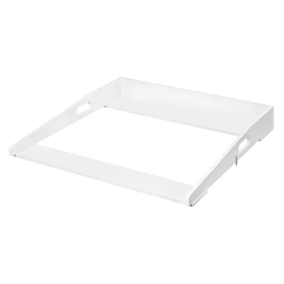 Abbildung von WOLTU Wickelaufsatz universal, Wickeltischaufsatz für Kommode mit Tiefe 47 51cm und Breite ab 70 cm, Wickeltischaufsatz, Seitenwänden, 70x10x75 Weiß