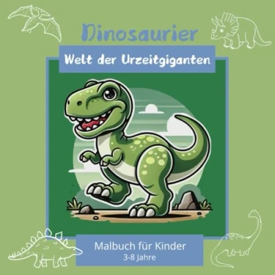 Abbildung von Dinosaurier Welt der Urzeitgiganten: Malbuch 3 8 Jahre